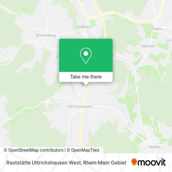 Карта Raststätte Uttrichshausen West