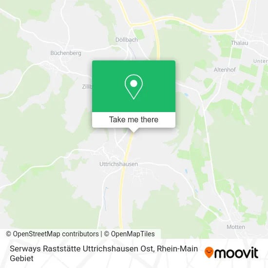 Карта Serways Raststätte Uttrichshausen Ost