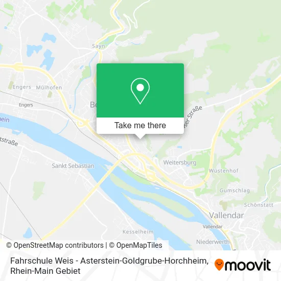 Карта Fahrschule Weis - Asterstein-Goldgrube-Horchheim