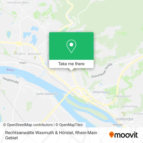 Карта Rechtsanwälte Wasmuth & Hörstel