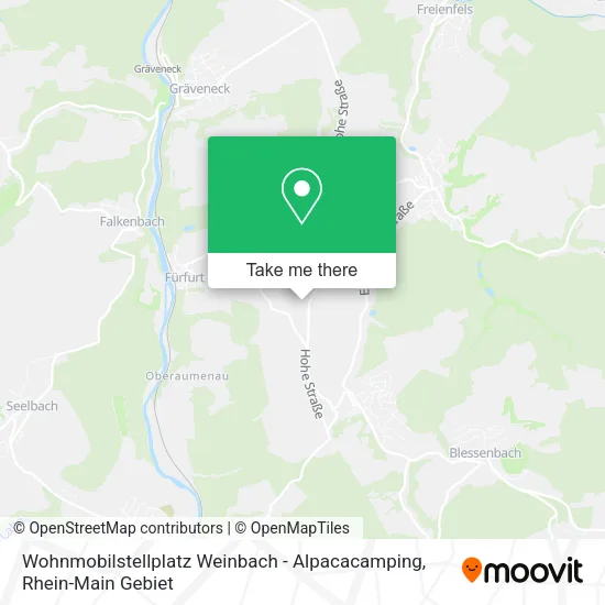 Карта Wohnmobilstellplatz Weinbach - Alpacacamping