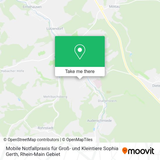 Карта Mobile Notfallpraxis für Groß- und Kleintiere Sophia Gerth
