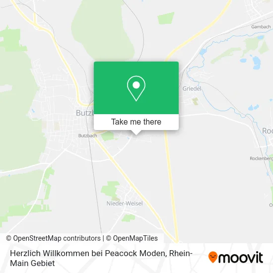 Карта Herzlich Willkommen bei Peacock Moden