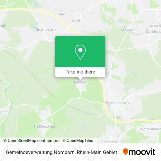 Карта Gemeindeverwaltung Nomborn