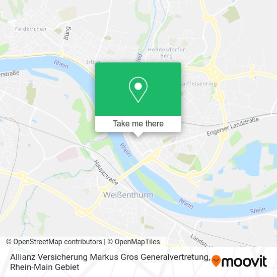 Карта Allianz Versicherung Markus Gros Generalvertretung