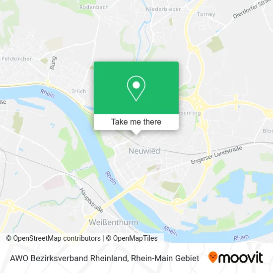 Карта AWO Bezirksverband Rheinland