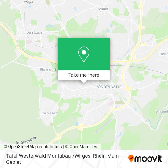Карта Tafel Westerwald Montabaur / Wirges