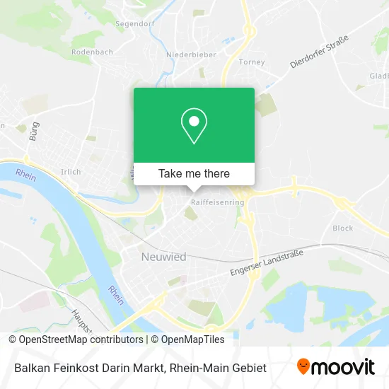 Карта Balkan Feinkost Darin Markt