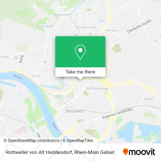 Карта Rottweiler von Alt Heddesdorf