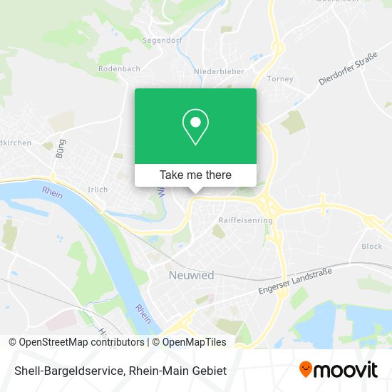 Shell-Bargeldservice map