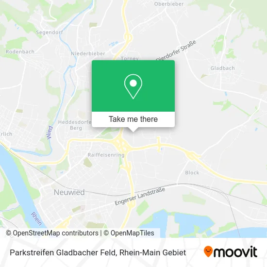 Карта Parkstreifen Gladbacher Feld