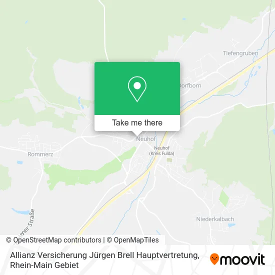 Карта Allianz Versicherung Jürgen Brell Hauptvertretung