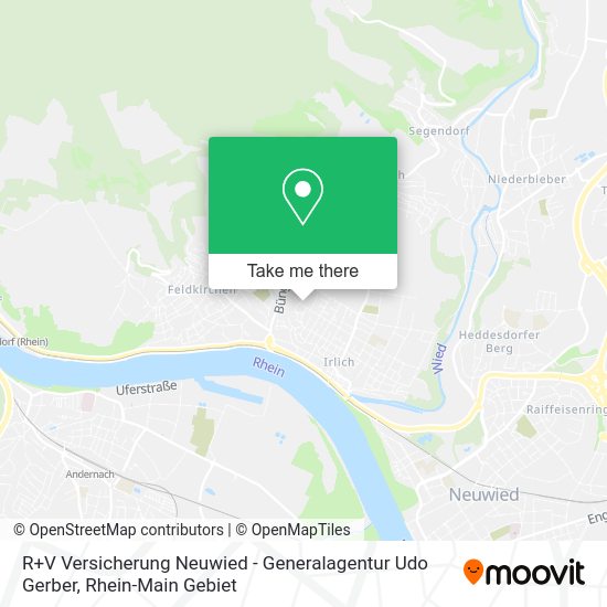 Карта R+V Versicherung Neuwied - Generalagentur Udo Gerber