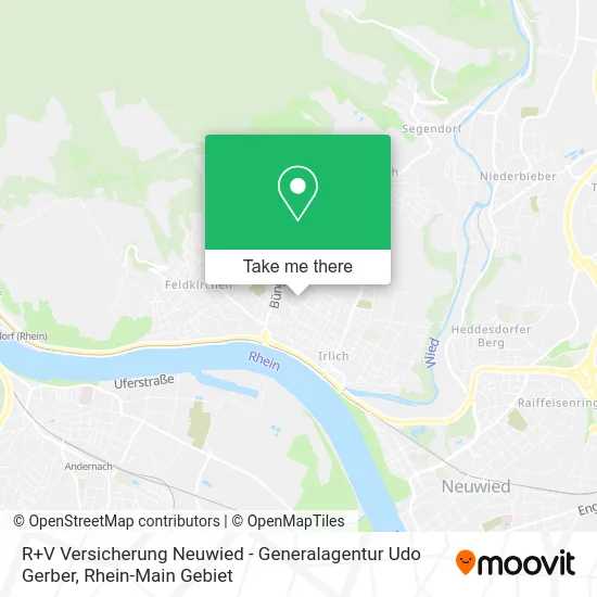 Карта R+V Versicherung Neuwied - Generalagentur Udo Gerber