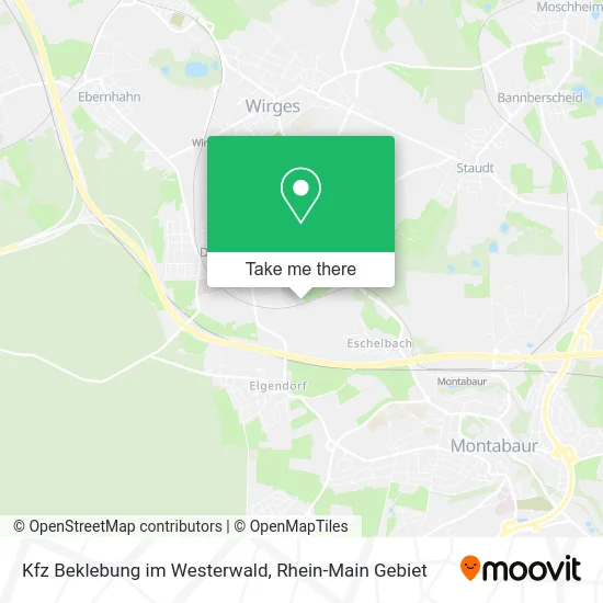 Карта Kfz Beklebung im Westerwald