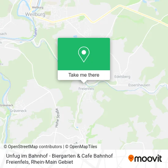Карта Unfug im Bahnhof - Biergarten & Cafe Bahnhof Freienfels
