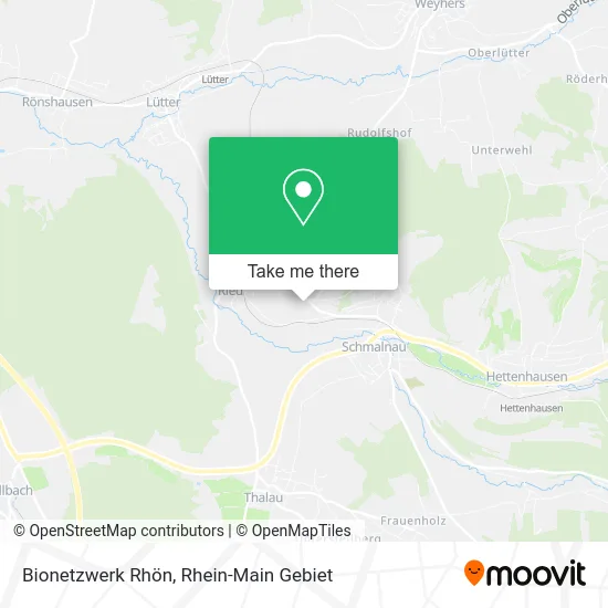 Карта Bionetzwerk Rhön