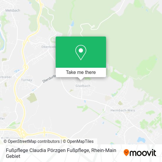 Карта Fußpflege Claudia Pörzgen Fußpflege