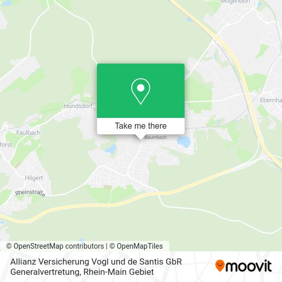 Карта Allianz Versicherung Vogl und de Santis GbR Generalvertretung