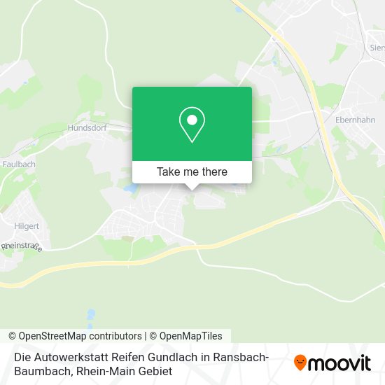 Карта Die Autowerkstatt Reifen Gundlach in Ransbach-Baumbach