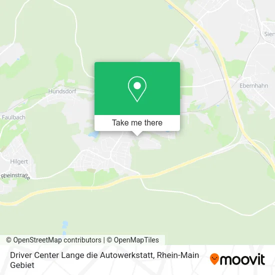 Карта Driver Center Lange die Autowerkstatt