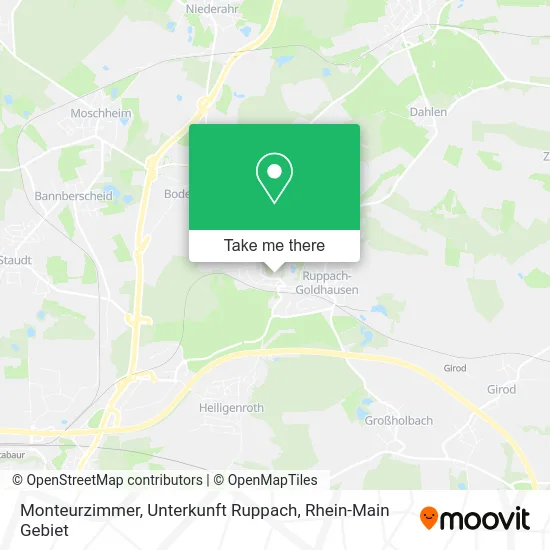 Карта Monteurzimmer, Unterkunft Ruppach