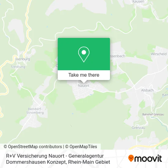 Карта R+V Versicherung Nauort - Generalagentur Dommershausen Konzept