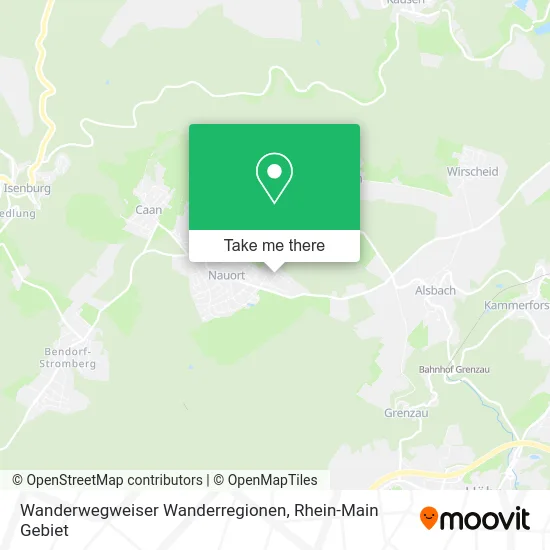 Карта Wanderwegweiser Wanderregionen