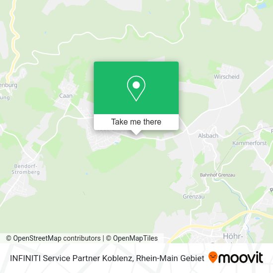 Карта INFINITI Service Partner Koblenz