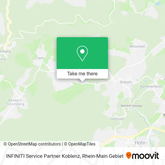 Карта INFINITI Service Partner Koblenz