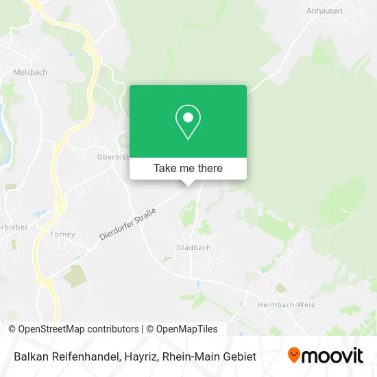 Карта Balkan Reifenhandel, Hayriz