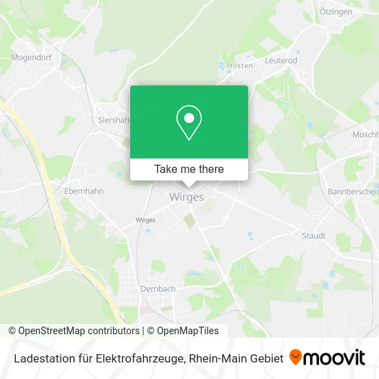 Карта Ladestation für Elektrofahrzeuge