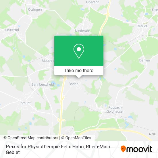 Карта Praxis für Physiotherapie Felix Hahn