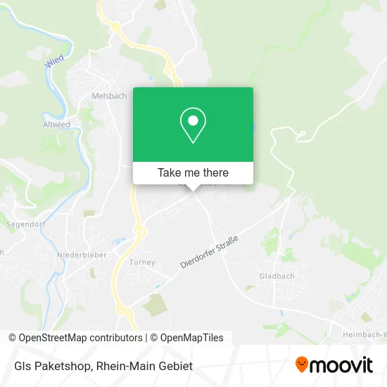 Gls Paketshop map