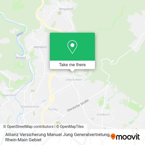 Карта Allianz Versicherung Manuel Jung Generalvertretung