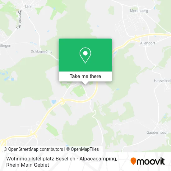 Карта Wohnmobilstellplatz Beselich - Alpacacamping