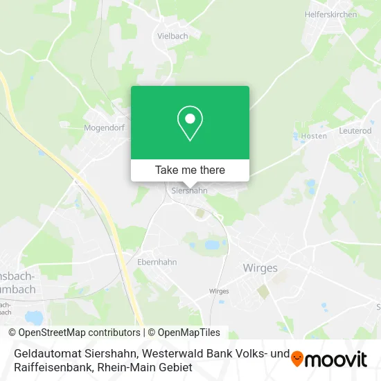 Карта Geldautomat Siershahn, Westerwald Bank Volks- und Raiffeisenbank