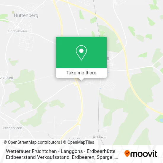 Карта Wetterauer Früchtchen - Langgons - Erdbeerhütte Erdbeerstand Verkaufsstand, Erdbeeren, Spargel