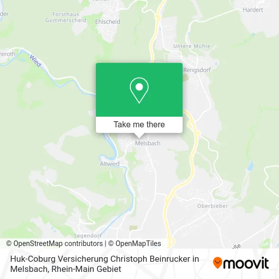 Карта Huk-Coburg Versicherung Christoph Beinrucker in Melsbach