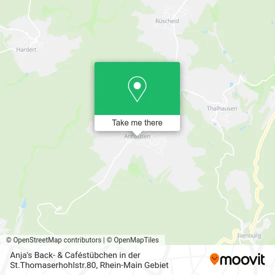 Карта Anja's Back- & Caféstübchen in der St.Thomaserhohlstr.80