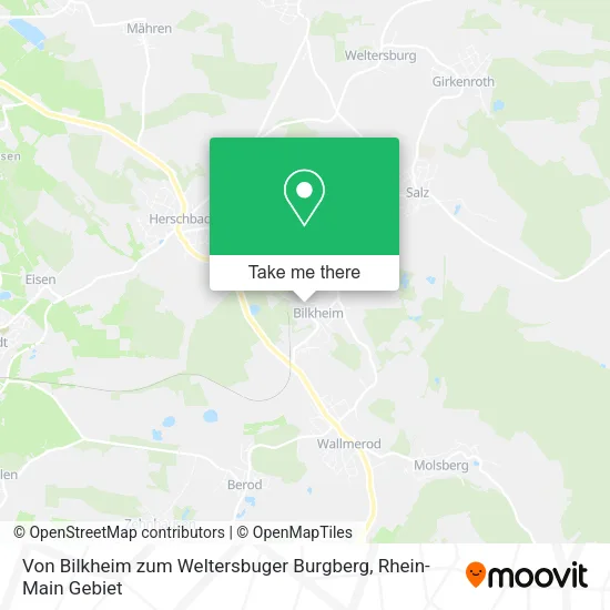 Карта Von Bilkheim zum Weltersbuger Burgberg
