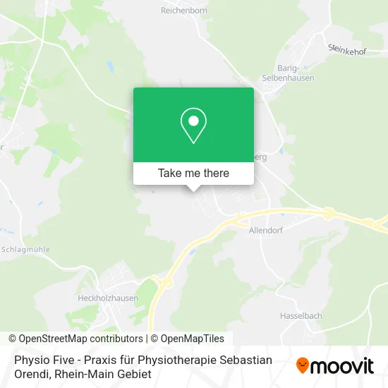 Карта Physio Five - Praxis für Physiotherapie Sebastian Orendi