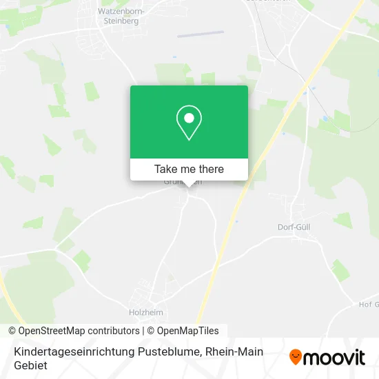 Карта Kindertageseinrichtung Pusteblume