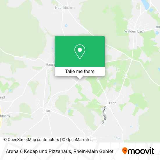 Карта Arena 6 Kebap und Pizzahaus
