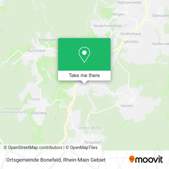 Карта Ortsgemeinde Bonefeld