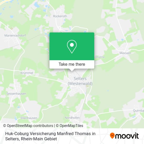 Карта Huk-Coburg Versicherung Manfred Thomas in Selters