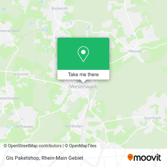 Gls Paketshop map