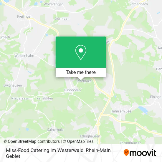 Карта Miss-Food Catering im Westerwald