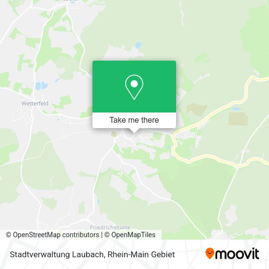 Карта Stadtverwaltung Laubach