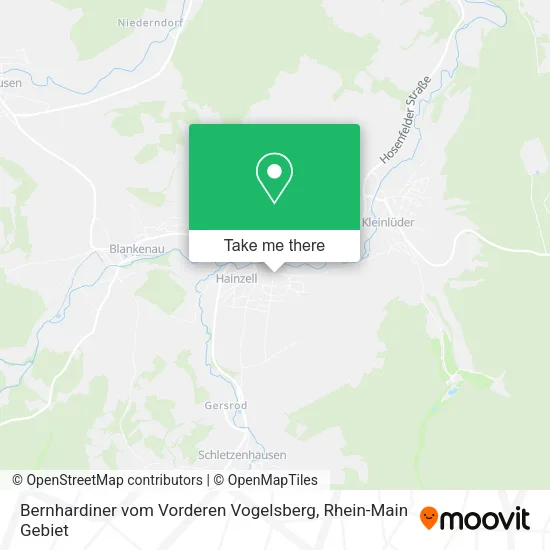 Карта Bernhardiner vom Vorderen Vogelsberg